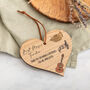 Best Music Teacher Personalised Oak Heart Token, thumbnail 1 of 2