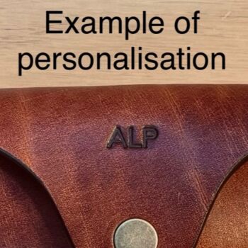 Chocolate Brown Personalised Leather Glasses Case, 4 of 10