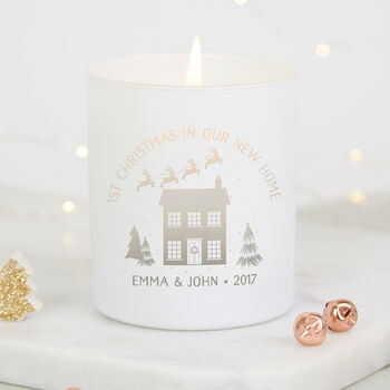 Personalised First Christmas New Home Candle, 3 of 12