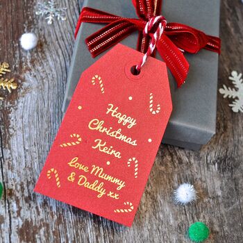Personalised Gold Foiled Festive Pack Of Gift Tags, 2 of 6