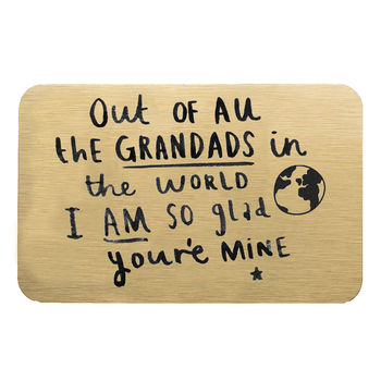 'Grandad I Am So Glad You're Mine' Wallet Card, 6 of 11