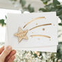 Personalised Wooden Star New Baby Card, thumbnail 1 of 3