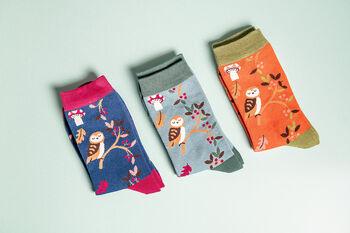 Owl Bamboo Socks Letterbox Giftset, 2 of 11