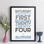 Personalised Wedding Date Print With Names Gift, thumbnail 9 of 12