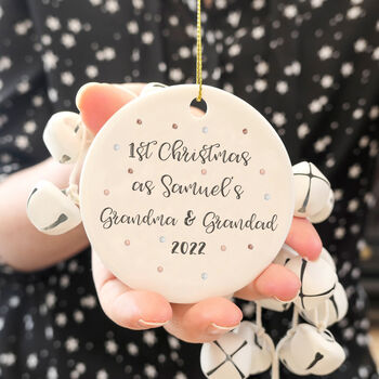1st Xmas As Grandparents Personalised Decoration M, 2 of 3