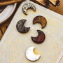 Crystal Carved Crescent Moons – Assorted Gemstone, thumbnail 3 of 3