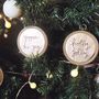 Rose Gold Christmas Message Tree Decorations, thumbnail 1 of 8