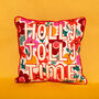 Floral 'Holly Jolly Time' Cushion, thumbnail 1 of 2