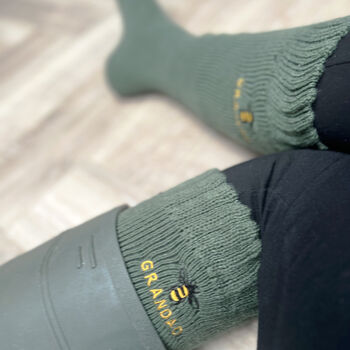 Personalised Bee Embroidered Welly Socks, 2 of 5