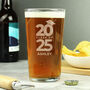 Personalised 'Class Of 2025' Pint Glass And Gift Box Graduation Gift, thumbnail 2 of 3