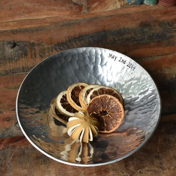 Personalised Aluminium Bowl Large, 10th Anniversary, 3 of 12