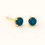 9ct Gold December Blue Topaz Birthstone Stud Earrings, thumbnail 1 of 4