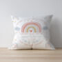 Personalised Rainbow Keepsake Birth Cushion, thumbnail 2 of 5
