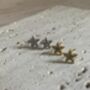 Tiny Dainty Cz Silver Star Stud Earrings, thumbnail 2 of 7