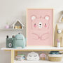 Cute Bear Personalised Name And Date Print, thumbnail 8 of 10