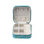 Square Bee Travel Jewellery Box Case Blue, thumbnail 4 of 7