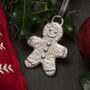 Gingerbread Man Pewter Christmas Decoration, thumbnail 1 of 2