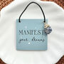 Manifest Your Dreams Mini Hanging Sign With Sodalite, thumbnail 1 of 4