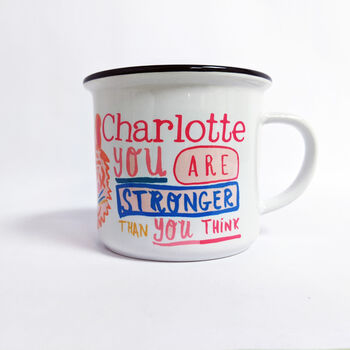 Personalised Tiger Mug 'Stronger Than You Think', 3 of 8