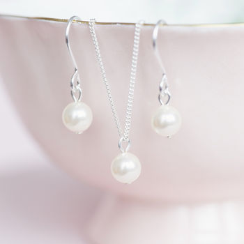 Bridesmaid Pearl Pendant And Earring Gift Set, 2 of 7