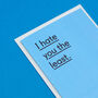 'I Hate You The Least' Funny Valentine's Card, thumbnail 3 of 4