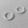 Sterling Silver Micro Hoop Earrings, thumbnail 4 of 9