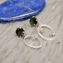 Raw Emerald And Moonstone Silver Earrings, thumbnail 3 of 7