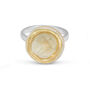 Handmade Sterling Silver Adjustable Ring Ceramic, Glass And Gold Crystal Pool, thumbnail 6 of 12
