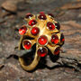 Large Gold Plated Garnet Cluster Ring, thumbnail 1 of 3