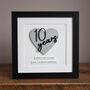 Personalised 10 Year Tin Wedding Anniversary Wooden Heart Print, thumbnail 4 of 4