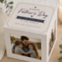 White Distressed Wood Photo Cube, thumbnail 2 of 3
