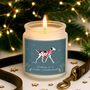 Dalmatian Dog Candle | Gingerbread Scented Christmas Candle | 'Walkies In A Winter Wonderland' | Clear | Seasonal Home Décor, thumbnail 1 of 2