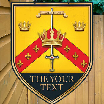 Three Crowns Personalised Home Pub Sign Man Cave Sign, 3 of 10