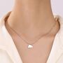 Sterling Silver Small Cloud Pendant Necklace, thumbnail 4 of 12