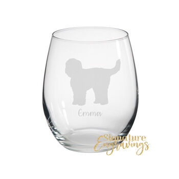 Personalised Old English Sheepdog Engraved Glass, 4 of 6