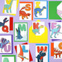 A To Z Letter Alphabet Dinosaurs Cards Plus Badge, thumbnail 1 of 9