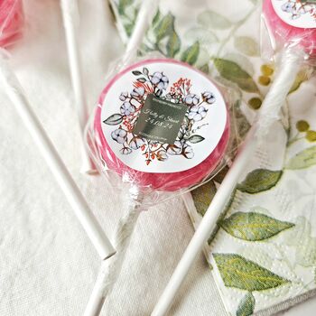 Cotton Leaves Wedding Favour Lollipops, 2 of 4