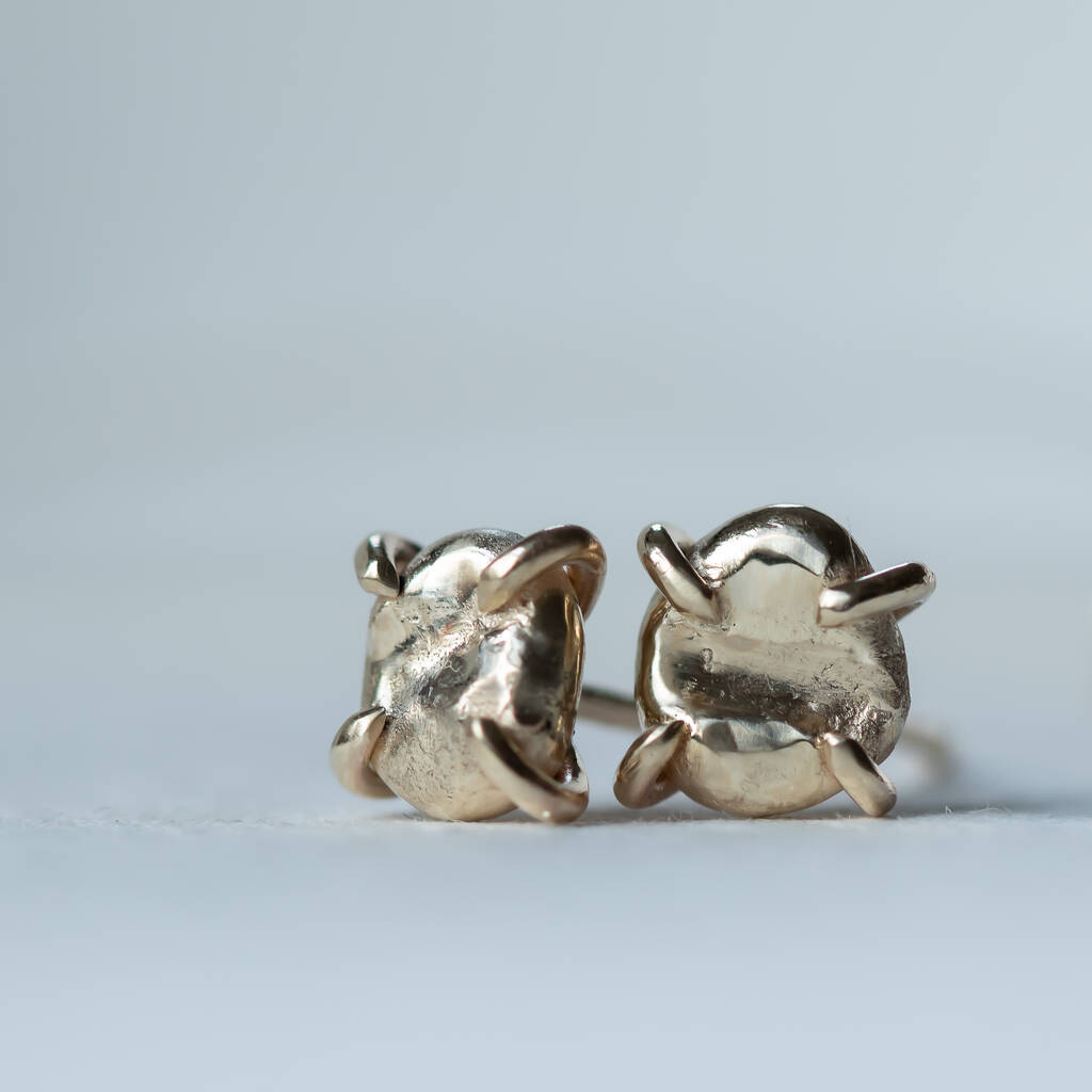 Gold Nugget Studs, 1 of 8