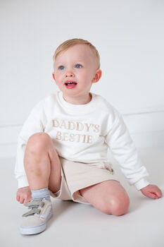 Father's Day 'Daddy's Bestie' Embroidered Sweatshirt Jumper, 2 of 6