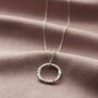 Textured Confetti Birthstone Organic Hoop Necklace, thumbnail 4 of 11