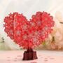 Pop Up 3D Love Heart Tree Card, thumbnail 2 of 4
