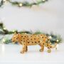 Gold Glitter Leopard / Tiger Decoration, thumbnail 2 of 4