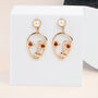 Artsy Abstract Gold Plated Drop Earrings, thumbnail 5 of 9