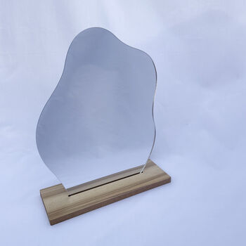Irregular Shaped Asymmetrical Mirror With Stand, 3 of 4