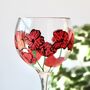 Poppy Hand Painted Gin Glass, thumbnail 3 of 7