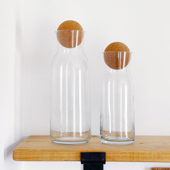 Glass Carafe With Cork Ball Lid, 11 of 11