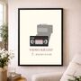 Retro Vhs Quote Print With ‘Video Killed The Radio Star’ Typography, thumbnail 4 of 6