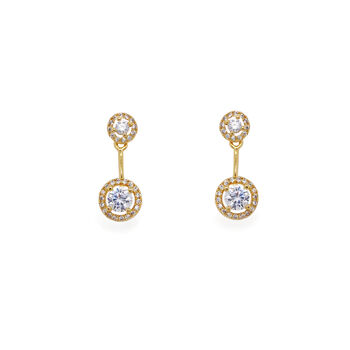 Salisbury Rhodium, Gold Or Rose Gold Plated Earrings, 4 of 11