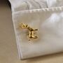 Reindeer Gold Cufflinks Gift For Men 316 L Stainless Steel Christmas, thumbnail 3 of 4