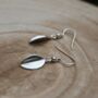 Leaf Drop Earrings In Sterling Silver Small, thumbnail 2 of 6